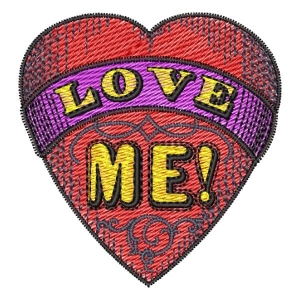 Old School Valentine Embroidery Design