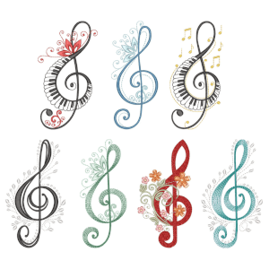 Treble Clef and Arabesques Design Pack