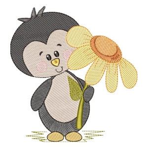 Cute Penguin (Quick Stitch) Embroidery Design