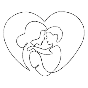 Contour Mother Embroidery Design