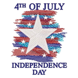 Independence Day Embroidery Design