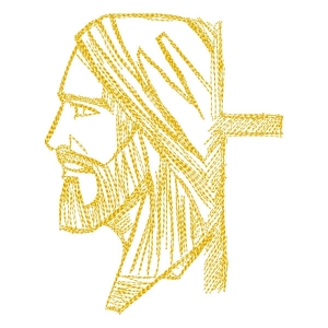 Contour Jesus Embroidery Design