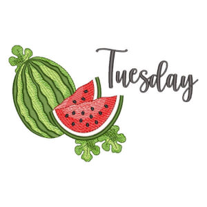 Watermelon on Tuesday Embroidery Design