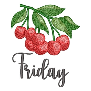 Cherry Friday Embroidery Design