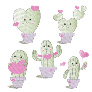 Cute Cactus (Quick Stitch) Design Pack