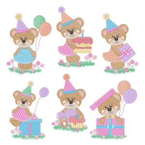 Birthday Bear (Quick Stitch) Design Pack