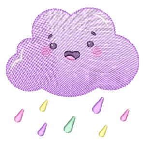 Rainy Cloud (Quick Stitch) Embroidery Design