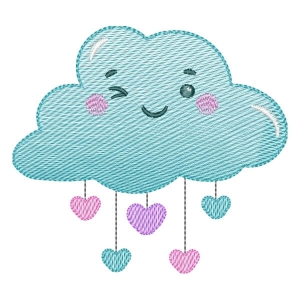 Rainy Cloud (Quick Stitch) Embroidery Design