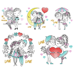 Valentine's Day Couple (Quick Stitch) Design Pack