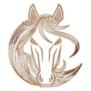 Horse (Rippled) Embroidery Design