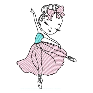 Ballerina (Quick Stitch) Embroidery Design