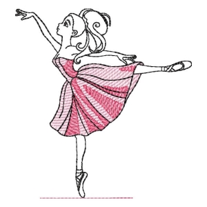 Ballerina (Quick Stitch) Embroidery Design