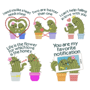 Valentine's Day Cactus Design Pack