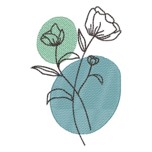 Stylish Flower (Quick Stitch) Embroidery Design