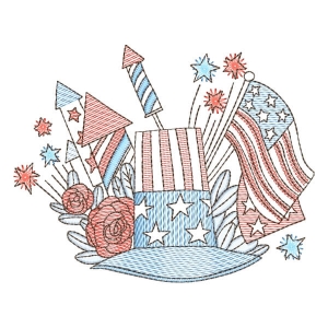 American Symbol Embroidery Design