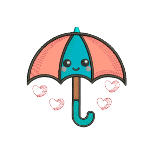 Umbrella (Applique) Embroidery Design