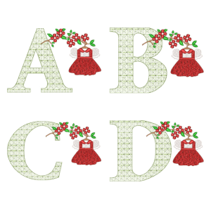 Monogram with Girl Clothes Design Pack