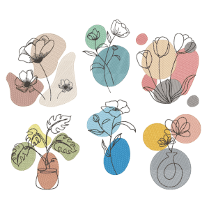 Stylish Flowers (Quick Stitch) Design Pack