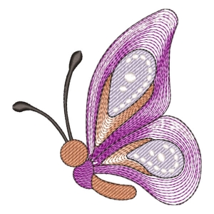 Butterfly (Rippled) Embroidery Design