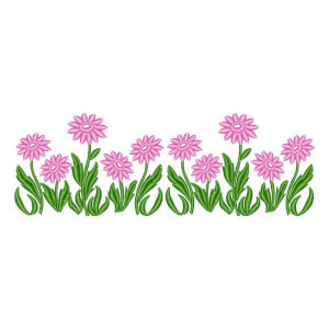 Flower Border Embroidery Design