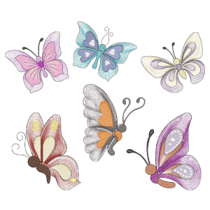 Butterflies (Rippled) Design Pack