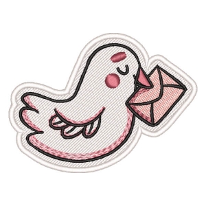 Valentines Day Dove (Patch) Embroidery Design