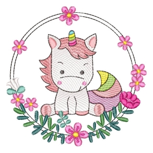 Unicorn in Frame (Quick Stitch) Embroidery Design