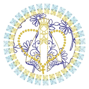 Matriz de bordado Nossa Senhora em Moldura