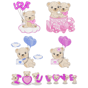 Lovers Bears (Quick Stitch) Design Pack