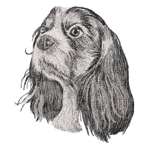 Cavalier King Charles Spaniel (Realistic) Embroidery Design