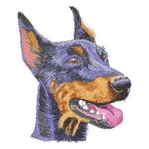 Dobermann (Realistic) Embroidery Design