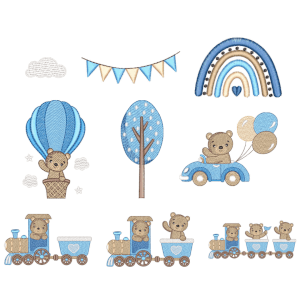Teddy Bears (Quick Stitch) Design Pack