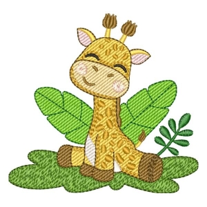 Safari Giraffe Embroidery Design