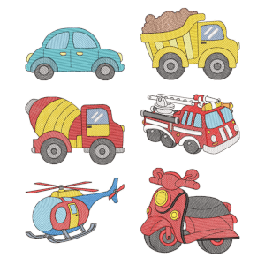 Vehicles (Quick Stitch) Design Pack