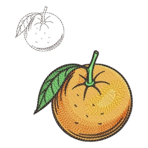Orange Embroidery Design