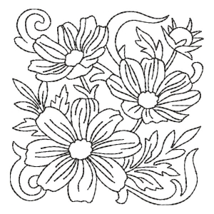 Flower Quilt Embroidery Design