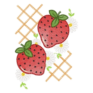 Strawberries (Quick Stitch) Embroidery Design