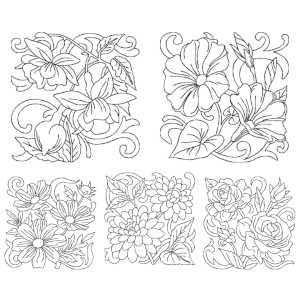 Flowers Quilts Design Pack