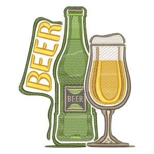 Drink Beer (Quick Stitch) Embroidery Design
