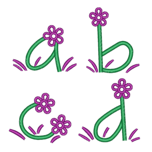 Alphabet with Flower Design Pack