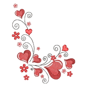 Hearts (Quick Stitch) Embroidery Design