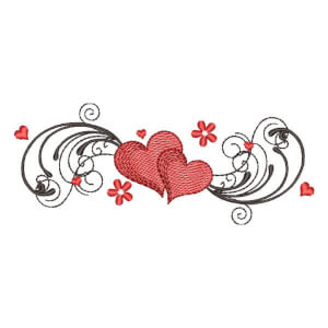 Hearts (Quick Stitch) Embroidery Design