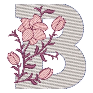 Monograma com Floral Letra B