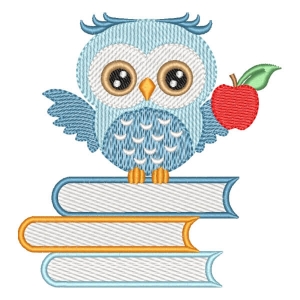 Owl Teacher Embroidery Design