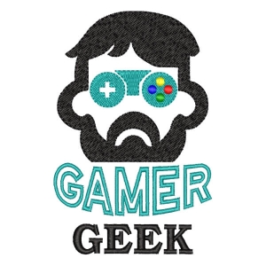 Gamer Geek Embroidery Design