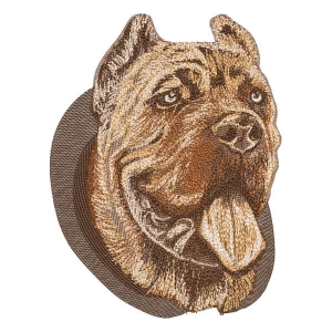 Pitbull Dog (Realistic) Embroidery Design