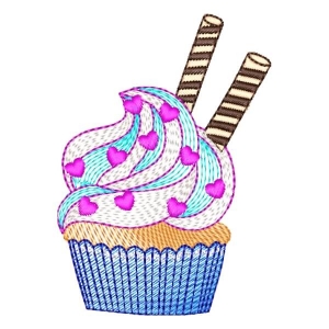 Cupcake (Rippled) Embroidery Design
