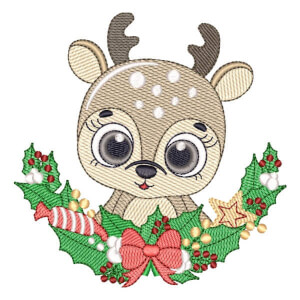 Christmas Reindeer Embroidery Design