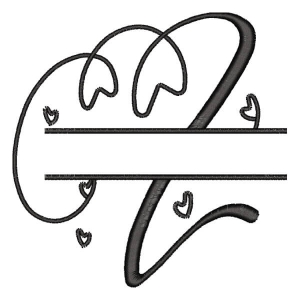 Matriz de bordado Alfabeto Moldura Letra Z