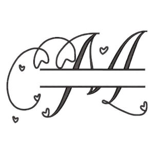 Frame Alphabet Letter M Embroidery Design